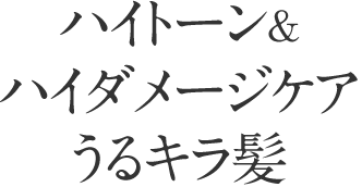 ハイトーン&ハイダメージケアうるキラ髪